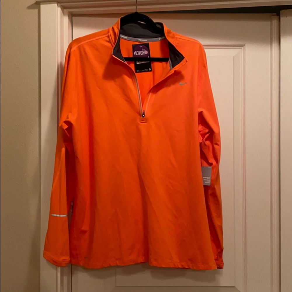 Nike running half zip long sleeved shirt